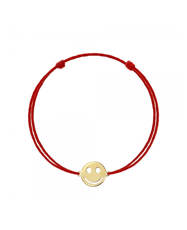 Bratari de aur 14k bebelusi copii snur rosu Smiley Face Acasa