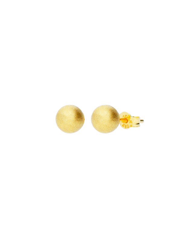 Cercei aur galben 14k dama cu surub Bilute sidefate 4 mm Cercei din aur dama