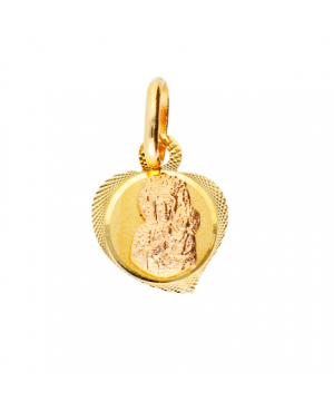 Medalion pandant aur 14K Iconita Maica Domnului cu Pruncul Acasa