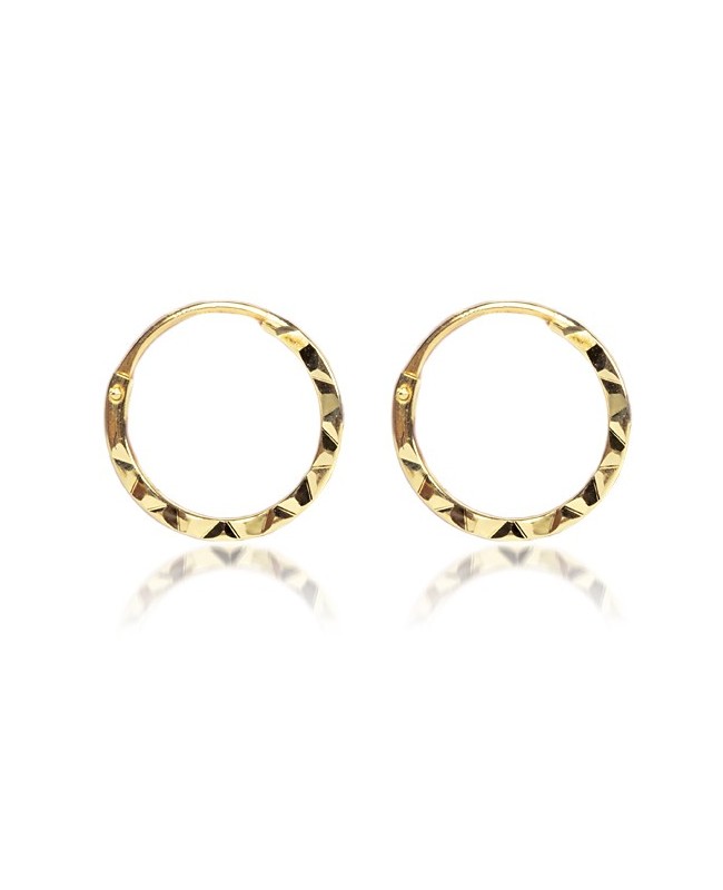 Cercei aur galben 14k rotunzi bebelusi copii Tortite 8 mm striatii Cercei din aur