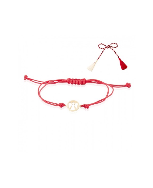 Bratara snur rosu din aur galben 14K dama Banut Ingeras Acasa