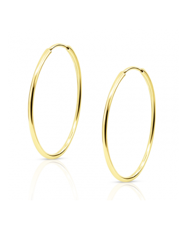 Cercei aur galben 9k rotunzi Tortite mari 25 mm Cercei din aur