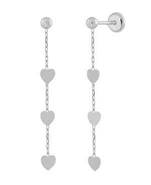 Cercei din aur 9K lungi Lantisor Inimi copii fete femei Cercei din aur