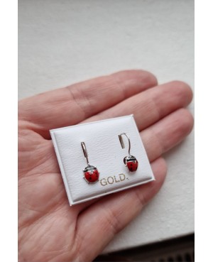 Cercei aur alb 14K copii bebelusi tortite Buburuze Gargarite Cercei din aur